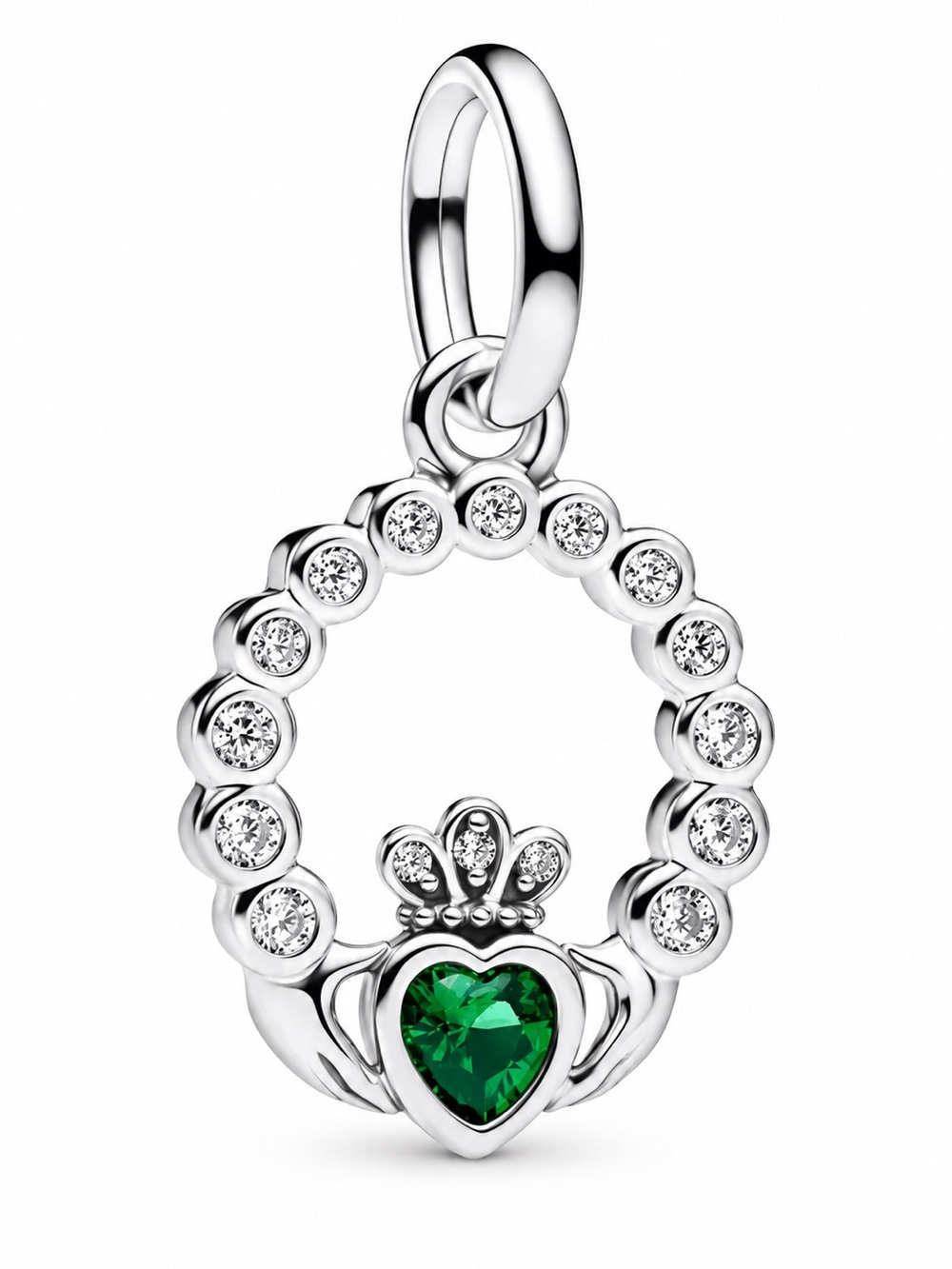 Claddagh- Green Heart Charm / Pendant